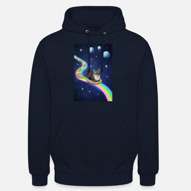 Chat mignon dans l’espace - Sweat-shirt à capuche unisexe - marine