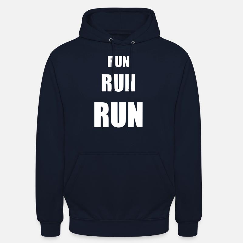 Run run run - Sweat-shirt à capuche unisexe - marine