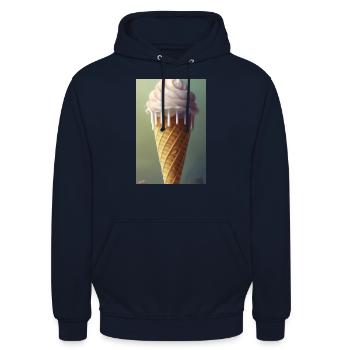 Eiscreme - Unisex Hoodie - Navy - Vorne - Alina (178cm) & Michal (187cm)