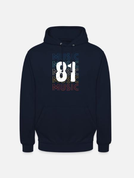 Retro-Musik von 1981 - Unisex Hoodie - Navy