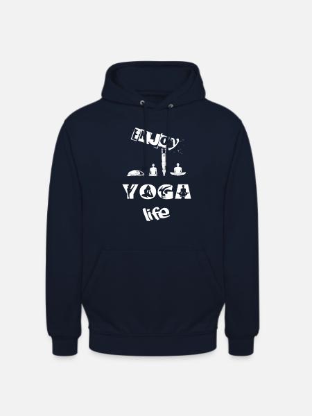 weißes Yogaleben - Unisex Hoodie - Navy