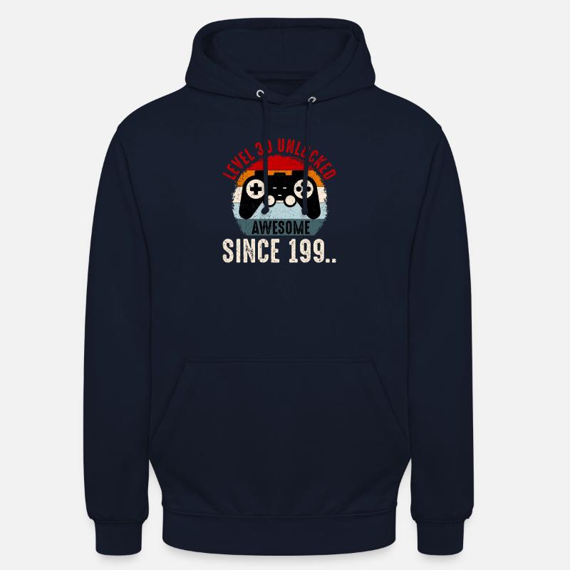 Level-30 Entsperrter Retro-Controller - Unisex Hoodie - Navy