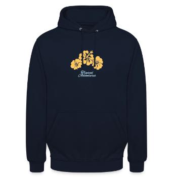 Tropical Adventures - Yellow - Unisex Hoodie - Navy - Vorne - Alina (178cm) & Michal (187cm)