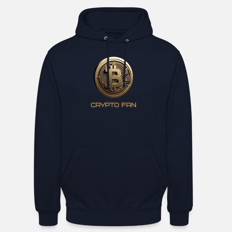 Bitcoin 3D Kryptowährung - Unisex Hoodie - Navy