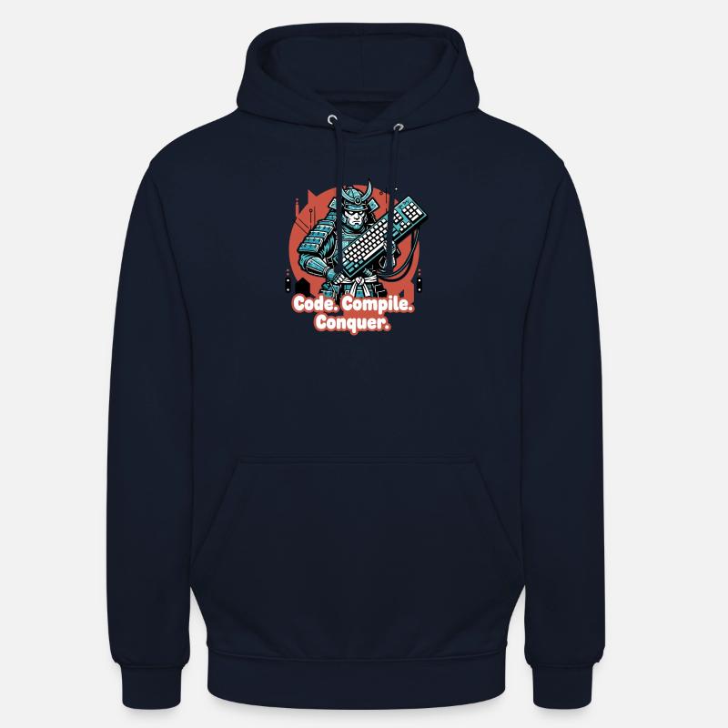 Code Battle Samurai avec clavier - Sweat-shirt à capuche unisexe - marine
