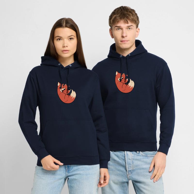 Fox Cuddle Freund oder Freundin Geschenk Unisex Hoodie