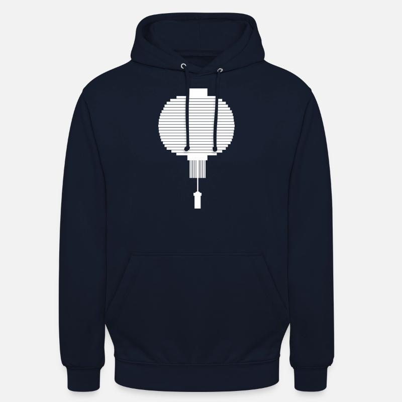 Lampe de lanterne d'Asie - Sweat-shirt à capuche unisexe - marine