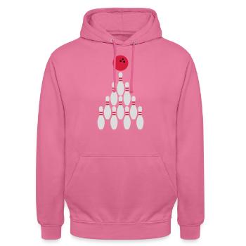 Bowling Kegeln Conception de boules - Sweat-shirt à capuche unisexe - rose - Devant - Alina (178cm) & Michal (187cm)