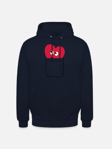 heart in pocket - Unisex Hoodie - navy