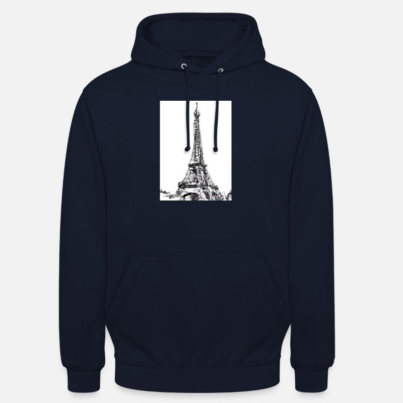 Eiffelturm-Gemälde - Unisex Hoodie - Navy