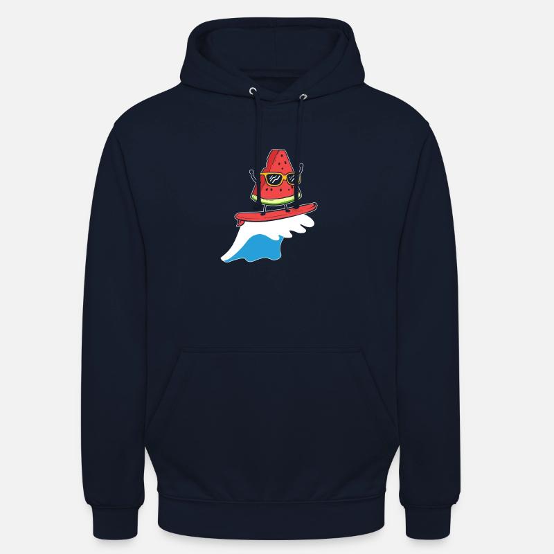 Pastèque Surf Windsurfer Cadeau - Sweat-shirt à capuche unisexe - marine