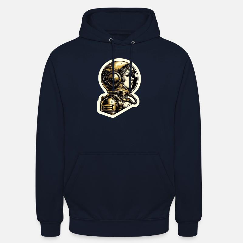 Fille de l’espace - Sweat-shirt à capuche unisexe - marine