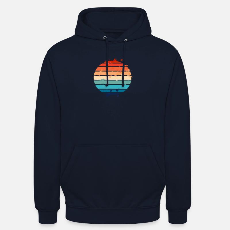 Splatter Retro Sunset - Unisex Hoodie - Navy