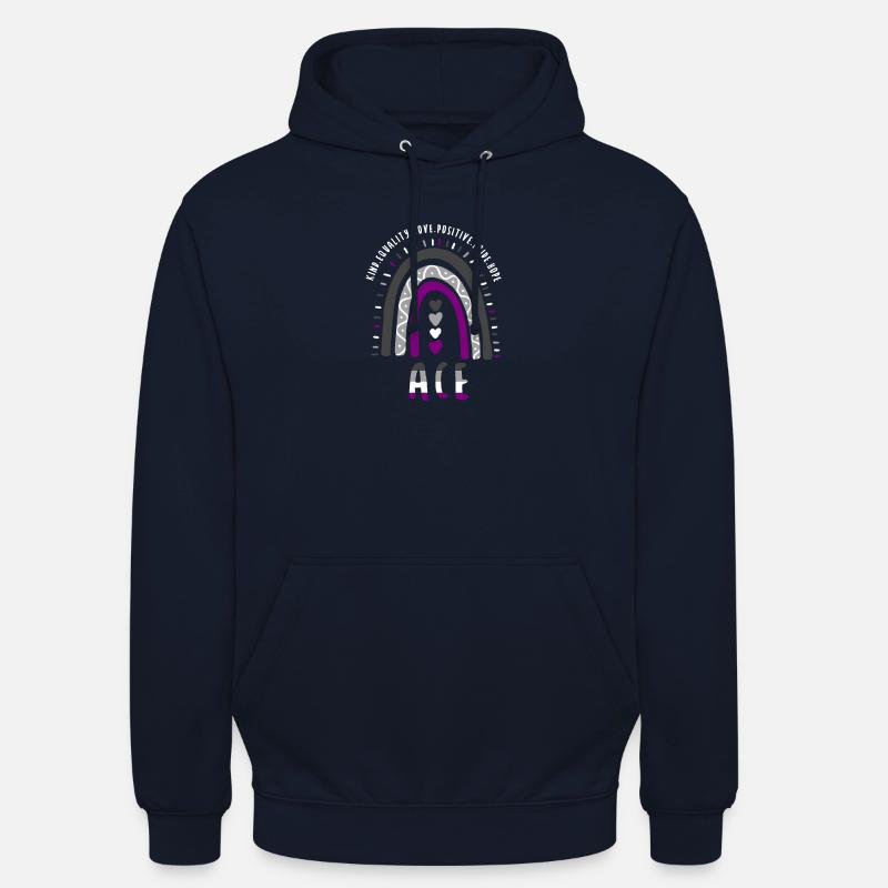 Ace Pride Boho Arc-en-ciel - Sweat-shirt à capuche unisexe - marine