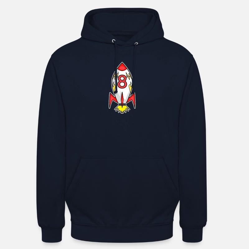 Rocket Boy 8e anniversaire - Sweat-shirt à capuche unisexe - marine