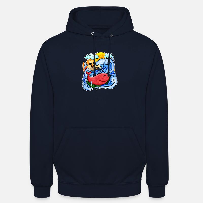 Baleine pastèque - Sweat-shirt à capuche unisexe - marine