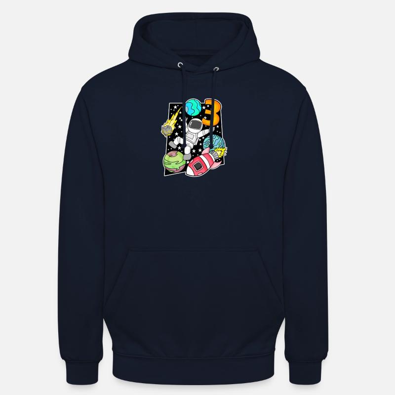 3 Anniversaire Garçon Astronaute - Sweat-shirt à capuche unisexe - marine