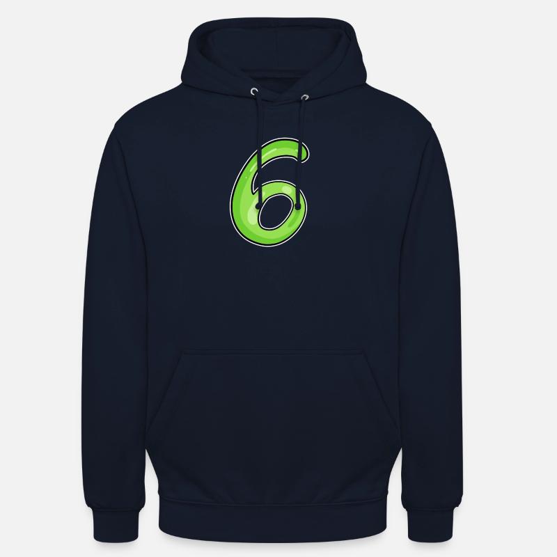 6 vert - Sweat-shirt à capuche unisexe - marine