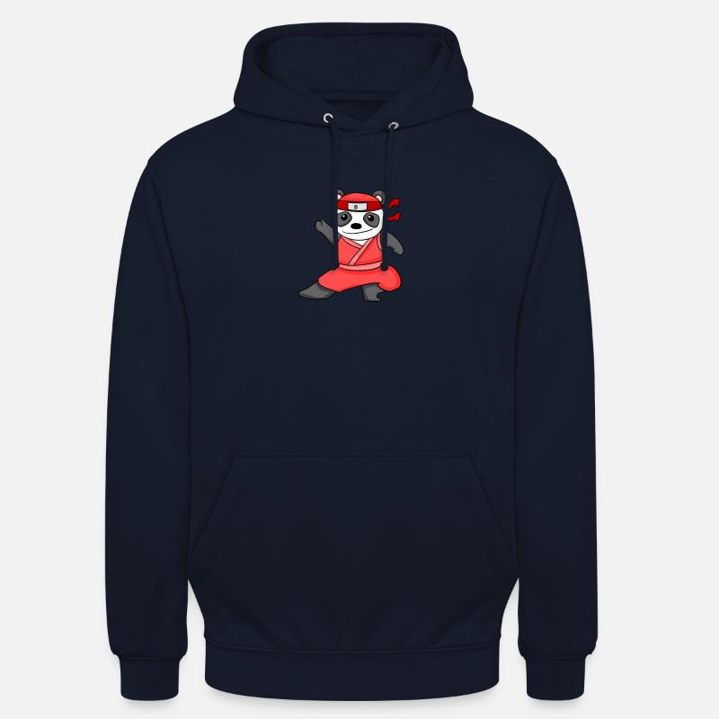 Ninja Panda - Sweat-shirt à capuche unisexe - marine
