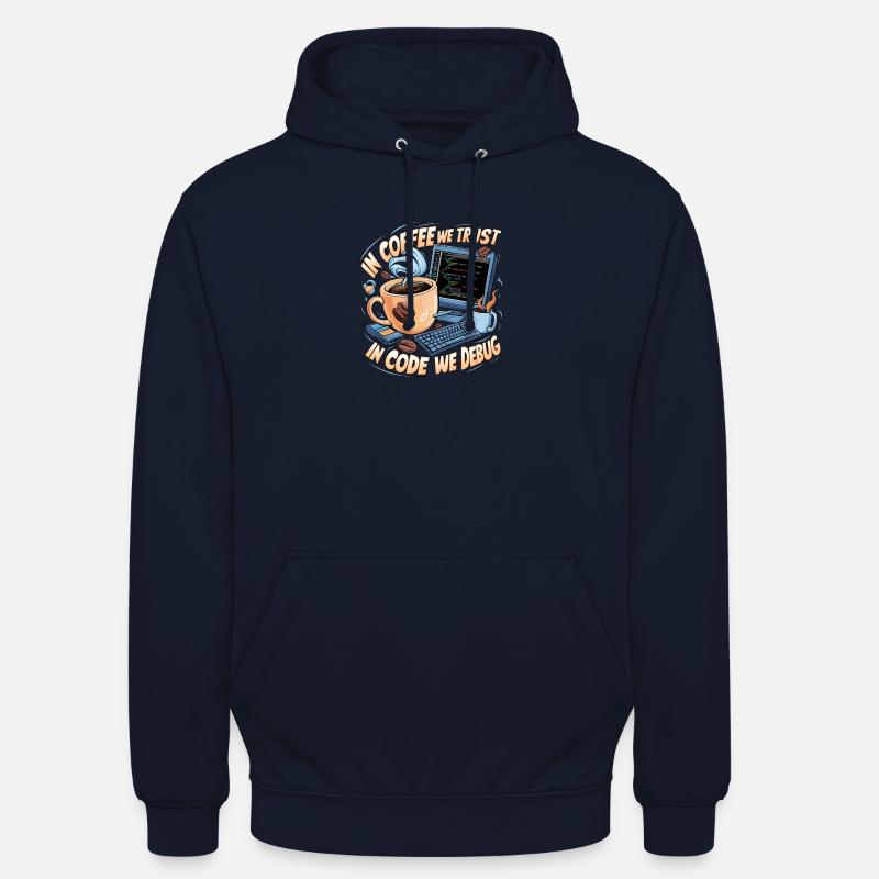 KaffeeCode Debug: In Code Wir Debuggen - Unisex Hoodie - Navy