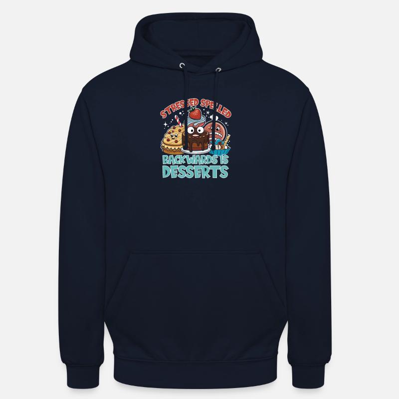 Desserts stressés épeautre à l’envers - Sweat-shirt à capuche unisexe - marine