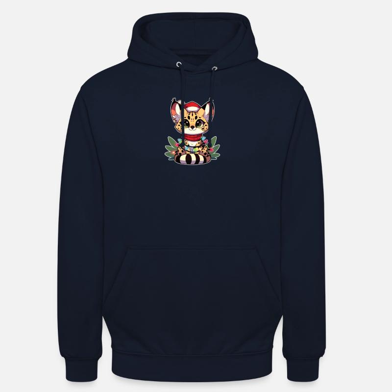 Fées de Noël Chat de Serval - Sweat-shirt à capuche unisexe - marine