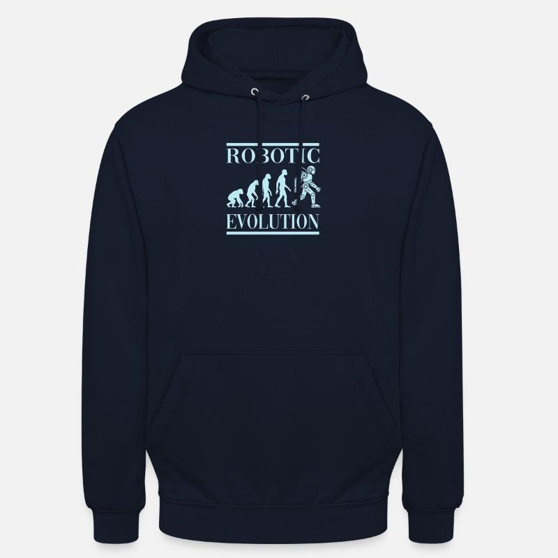 Roboter Evolution Fortschritt Mensch Zukunft - Unisex Hoodie - Navy