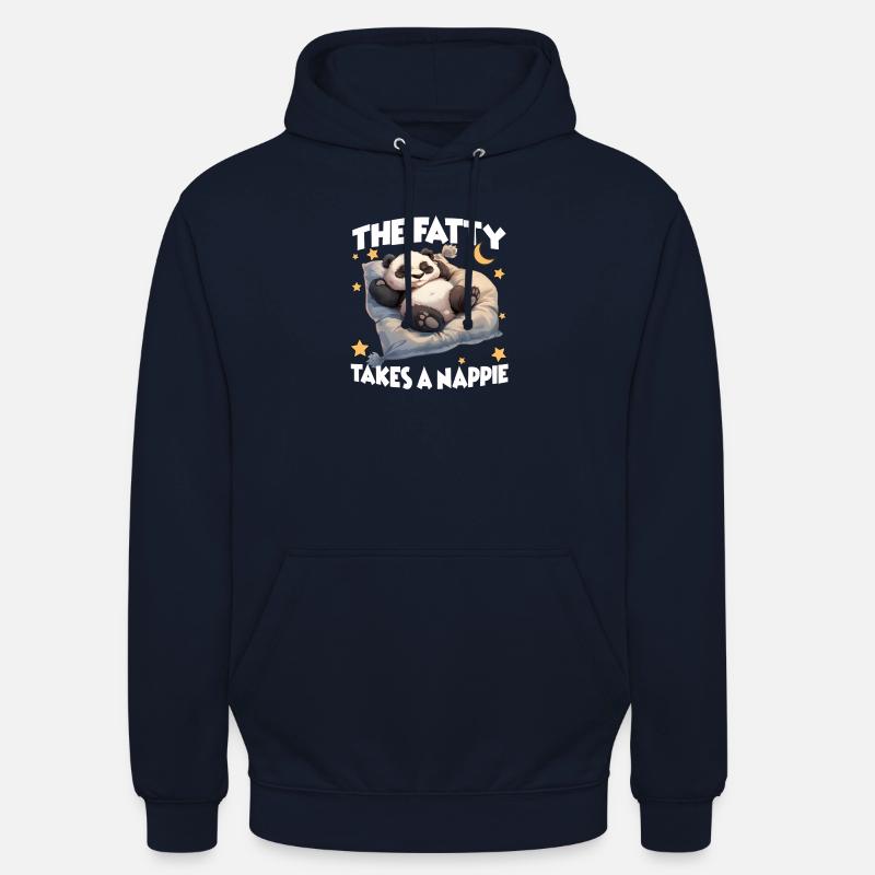 Lazy Panda Pyjamas Perfektes Nachthemd Panda - Unisex Hoodie - Navy