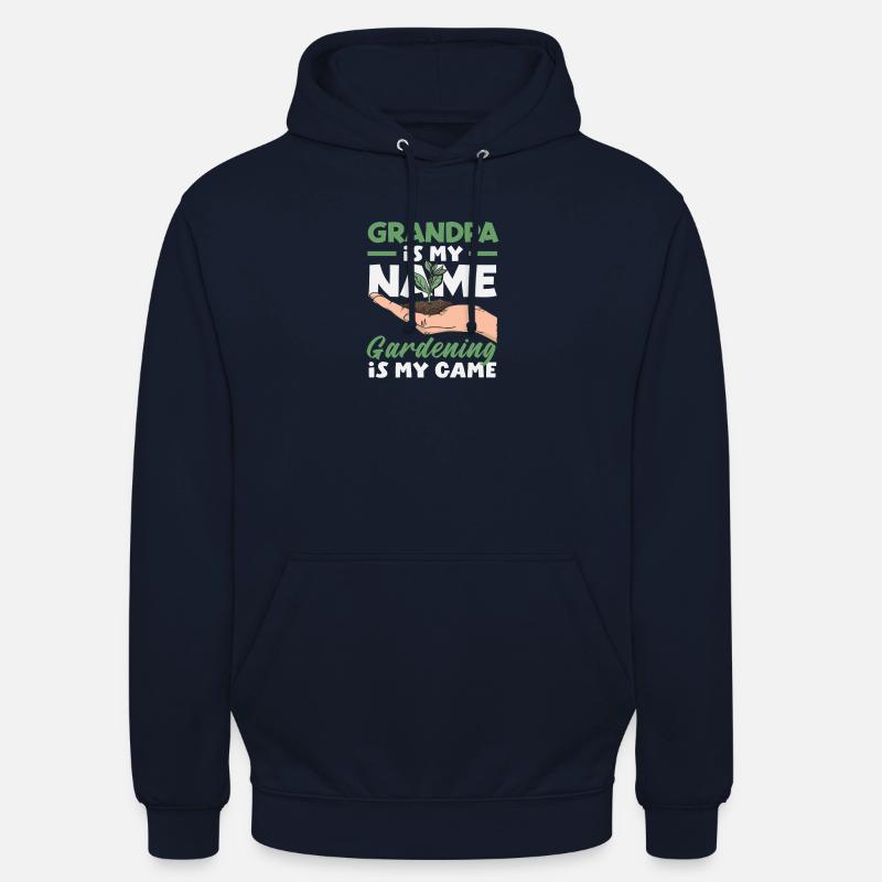 Nonno è il mio nome Giardinaggio Il mio gioco - Felpa con cappuccio unisex - blu scuro