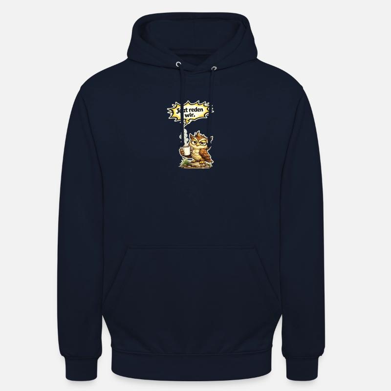 Eule lustiger Spruch Kaffee Geschenk - Unisex Hoodie - Navy