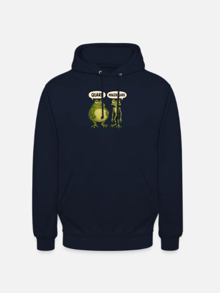 Quark Magerquark Lustige Frösche Für Froschfans - Unisex Hoodie - Navy