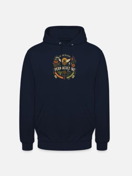 Permakultur-Bestäubergarten - Unisex Hoodie - Navy