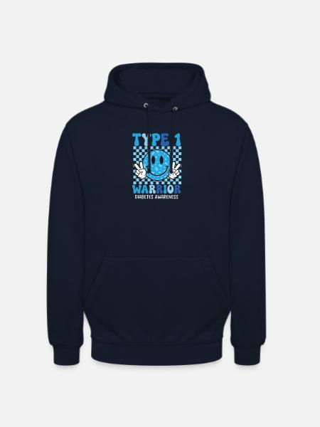 Typ-1-Krieger – Typ-1-Diabetes-Bewusstsein T1D - Unisex Hoodie - Navy