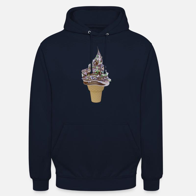 Crème glacée molle - Sweat-shirt à capuche unisexe - marine
