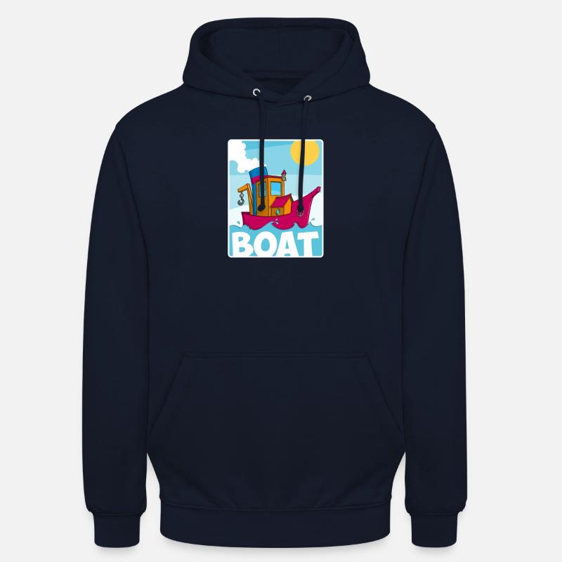 Buntes Bild eines lustigen Schleppers - Unisex Hoodie - Navy