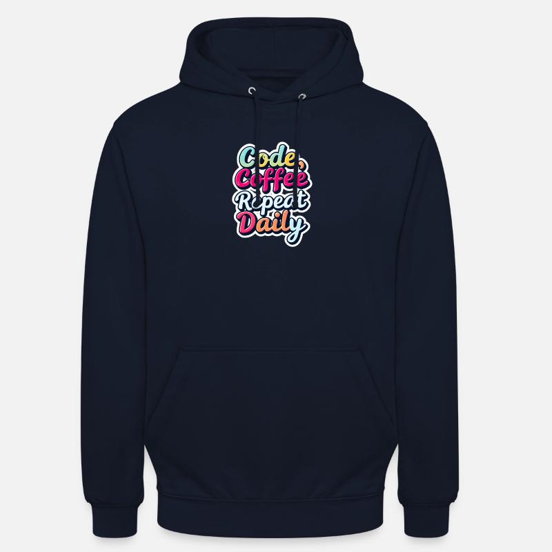Code Sleep Debug Repeat Programmer Shirt - Sweat-shirt à capuche unisexe - marine