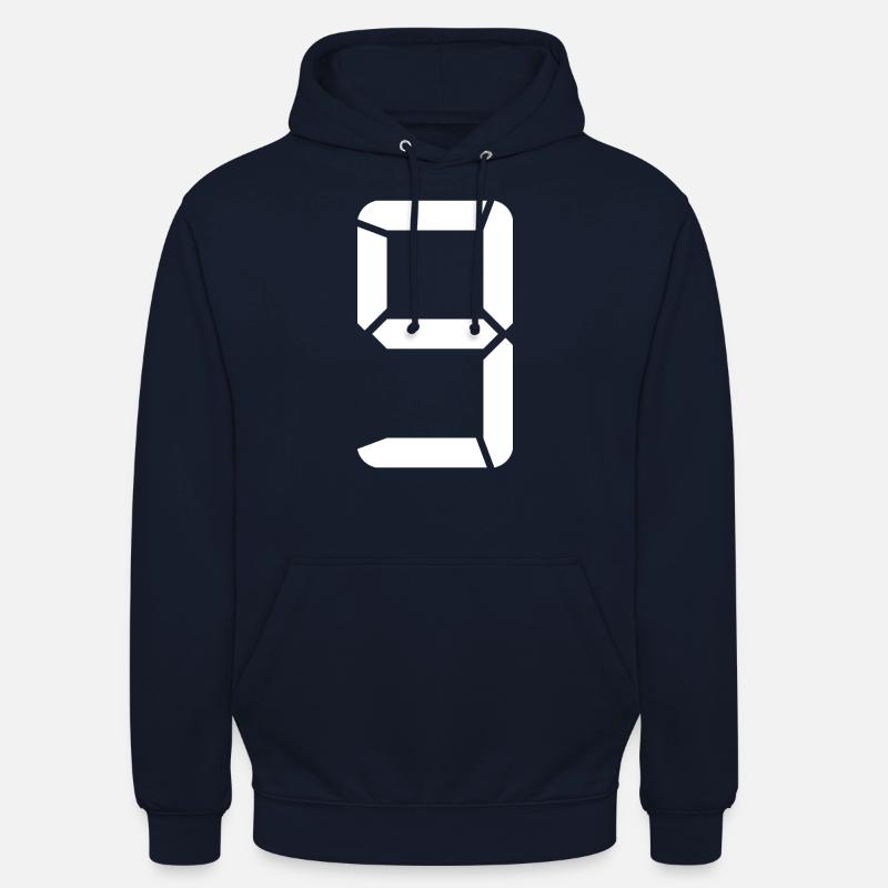 digit9 - Sweat-shirt à capuche unisexe - marine