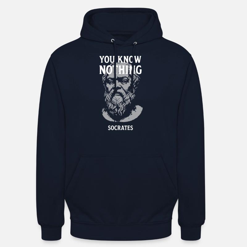 Citation de Socrate - Sweat-shirt à capuche unisexe - marine