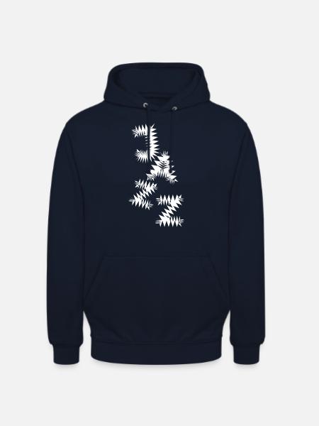 Jazz verzerrtes Logo-Design - Unisex Hoodie - Navy