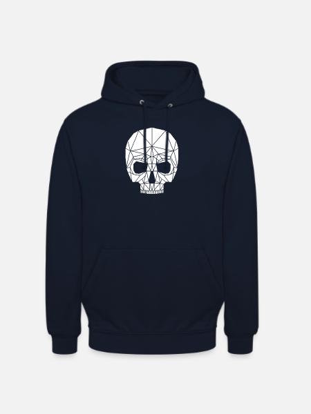 Roboterschädel (Weiß) - Unisex Hoodie - Navy