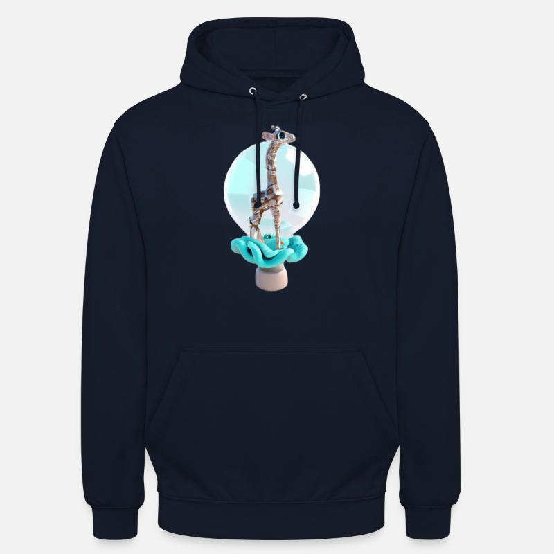 Design Girafe - Sweat-shirt à capuche unisexe - marine