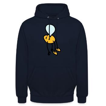chewing_gum_man - Sweat-shirt à capuche unisexe - marine - Devant - Alina (178cm) & Michal (187cm)