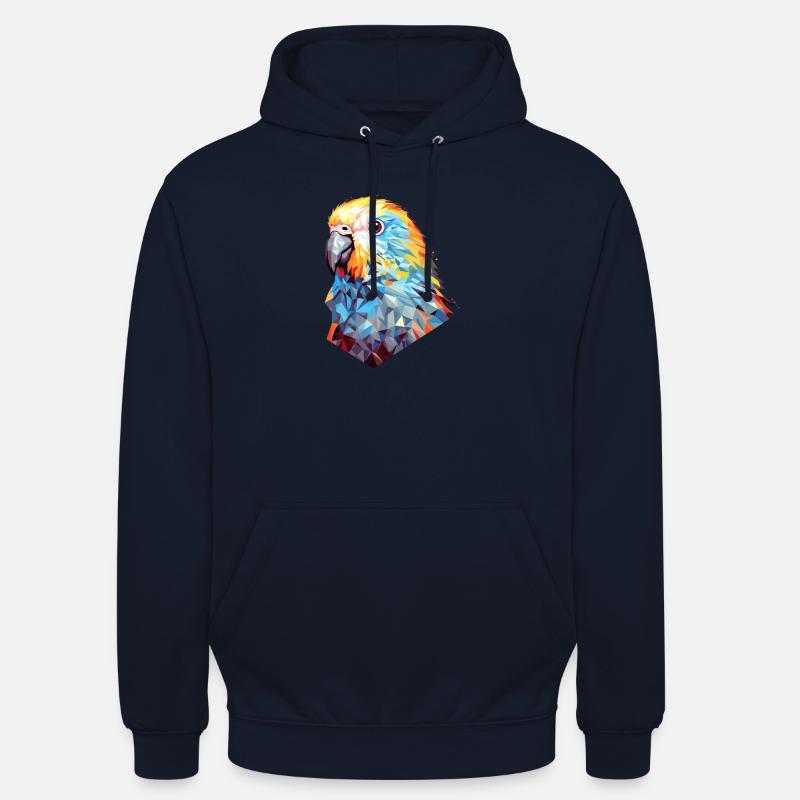 Perruche Polygone Bird Perruches - Sweat-shirt à capuche unisexe - marine