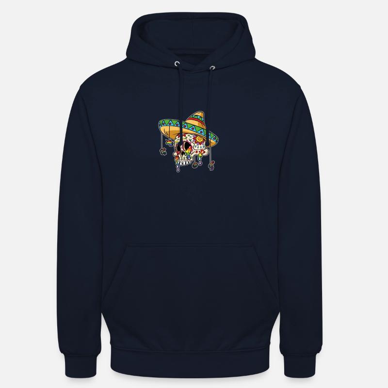 Gay Pride Sugar Skull Cinco de Mayo - Sweat-shirt à capuche unisexe - marine