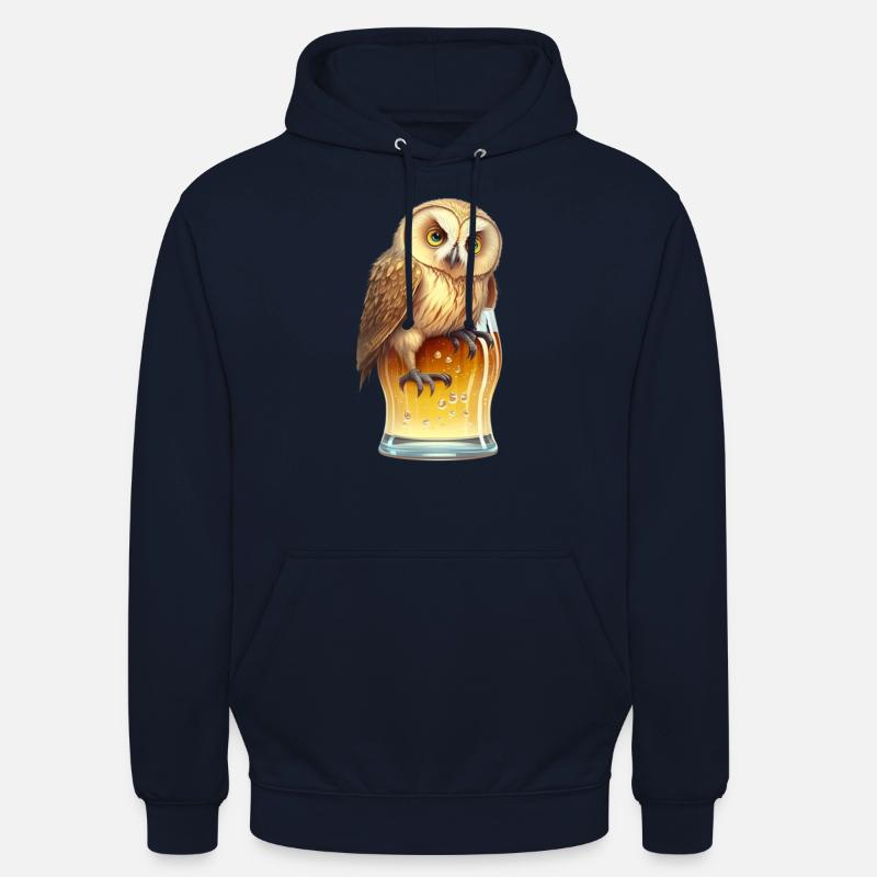Coole Bier Eule - Unisex Hoodie - Navy