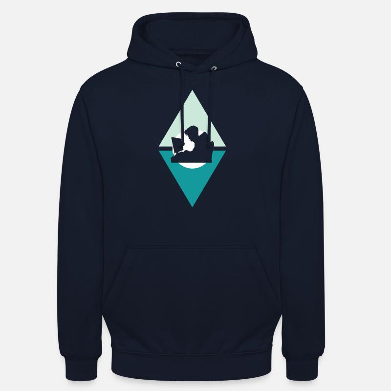 Hacker en informatique - Sweat-shirt à capuche unisexe - marine