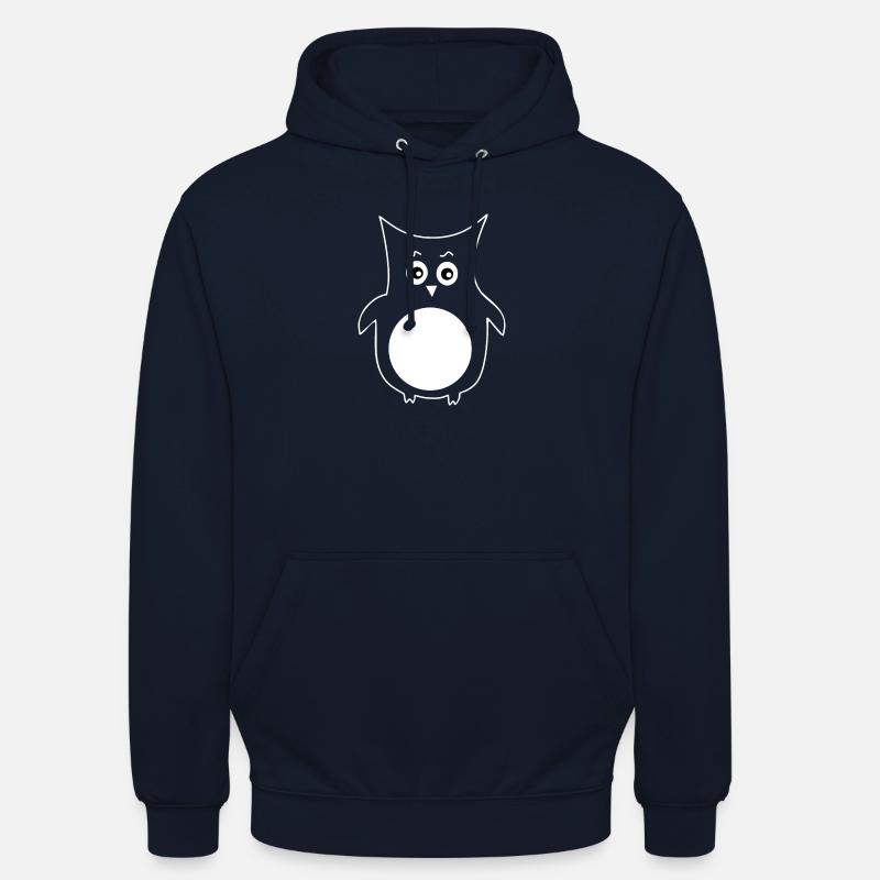 weiße Eule Vogel weiß - Unisex Hoodie - Navy