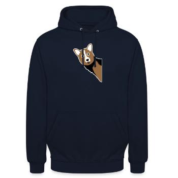 Corgi Cuckoo – Perfect for every dog owner - Unisex Hoodie - navy - Front - Alina (178cm) & Michal (187cm)