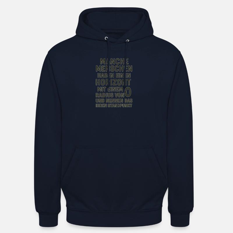 Nullradius-Horizont Standpunkt Spruch - Unisex Hoodie - Navy