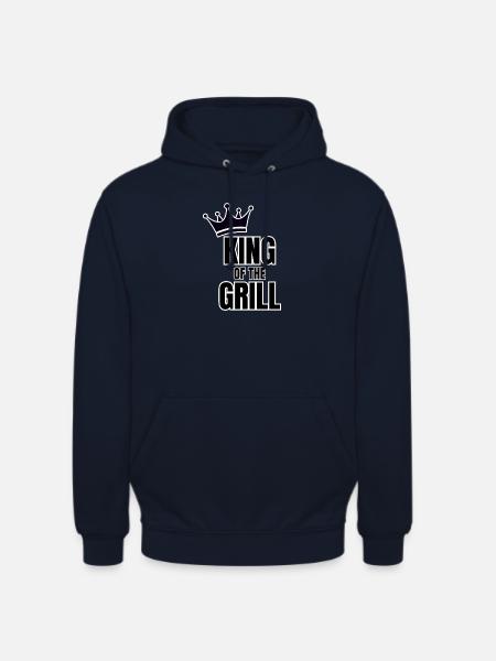 KING of the GRILL – TROO-Designs - Unisex Hoodie - Navy